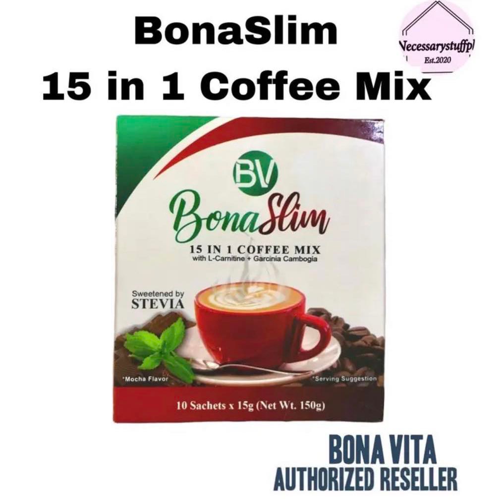 Bonavita Bonaslim Coffee 15 in 1 (1 box = 10 sachets) Shopee Philippines