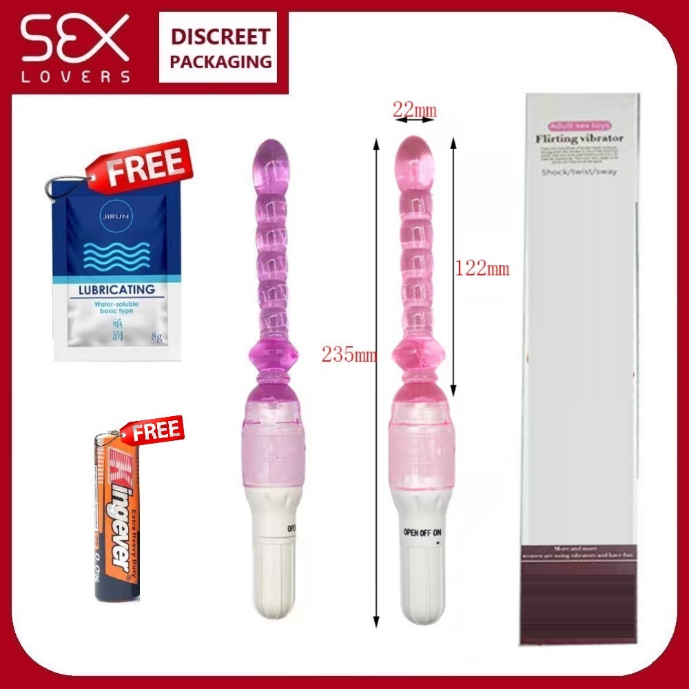 Jelly Vibrator Stick Long Anal Butt Plug Beads Silicone Sex Toys For Women  or Men | Shopee Philippines