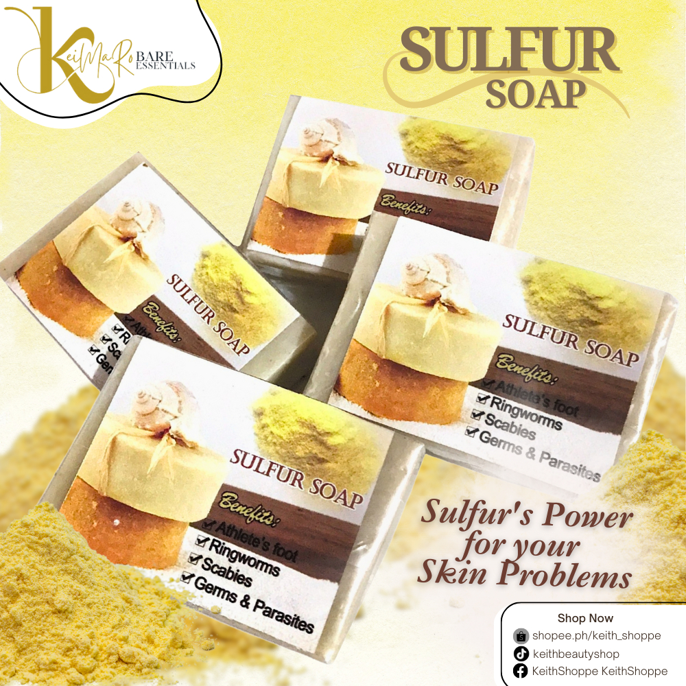 Best Sulfur Soap Bar aids in the healing of cuts and sores Shopee