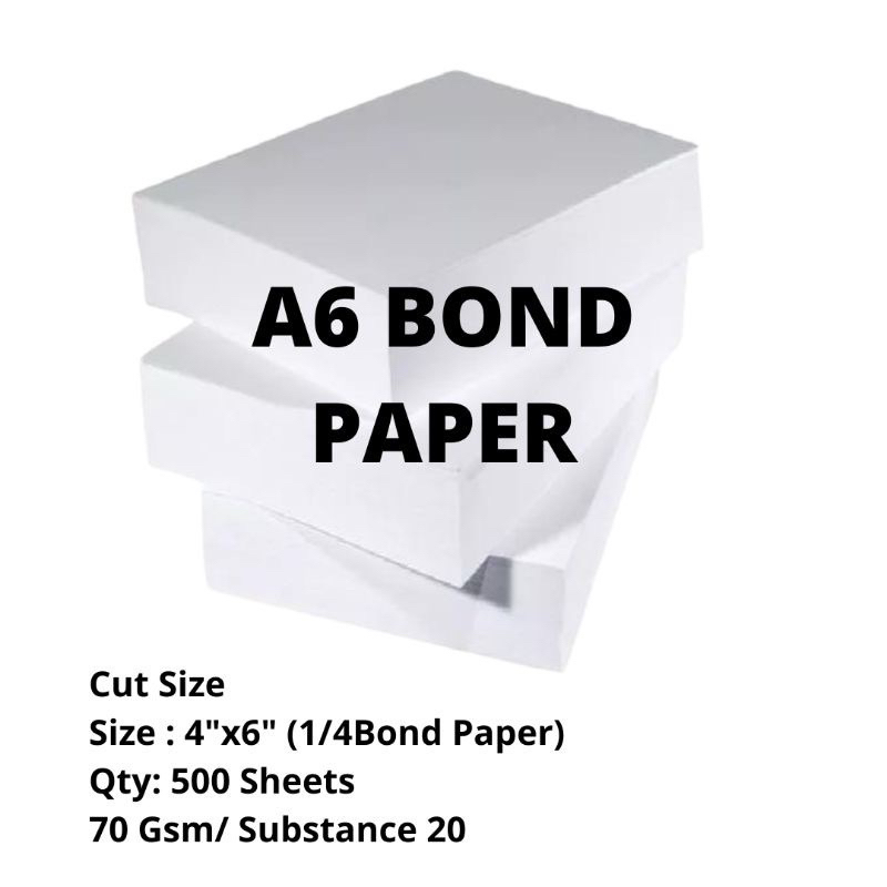 A6 cut out bond paper (good for notes) 500pcs Shopee Philippines