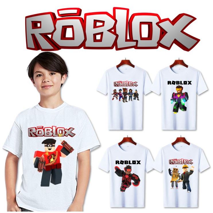 ROBLOX Shirt for KIDS Printed T shirt anime 0 12 years old 4MS Shopee Philippines
