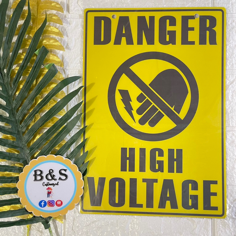 PVC Danger Warning High Voltage / LPG Flammable Signage Shopee