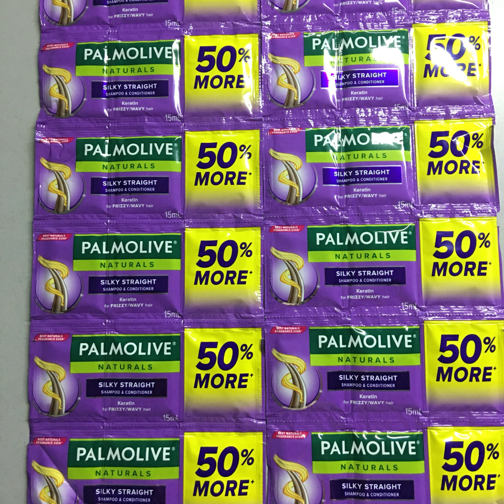 Palmolive Silky Straight Shampoo & Conditioner (15ml x 12 sachets