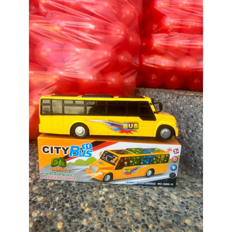 CITY BUS LIGHTS AND SOUNDS BUMP AND GO TOY CAR | Shopee Philippines