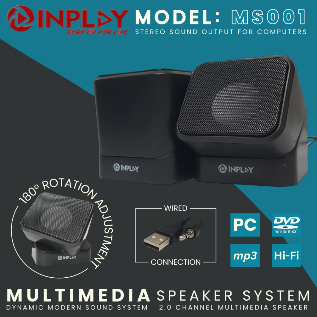 Brandnew INPLAY MINI SPEAKER Model: MS001 for PC and Laptop | Shopee ...