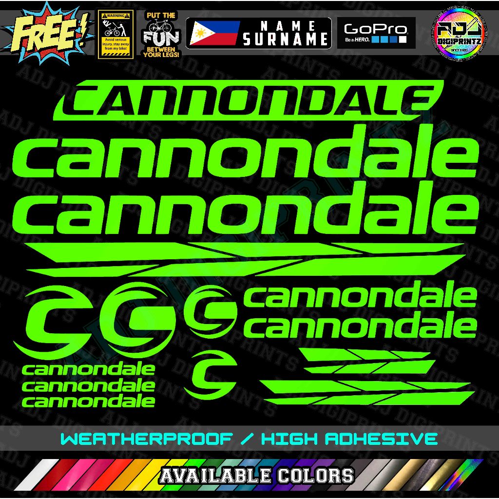 Cannondale discount replacement stickers