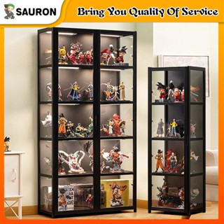 Garage Kit Acrylic Large Shelves Model Toy Storage Display Cabinet with  Door Bookshelf Multilayer Action Figure Organizer Shelf