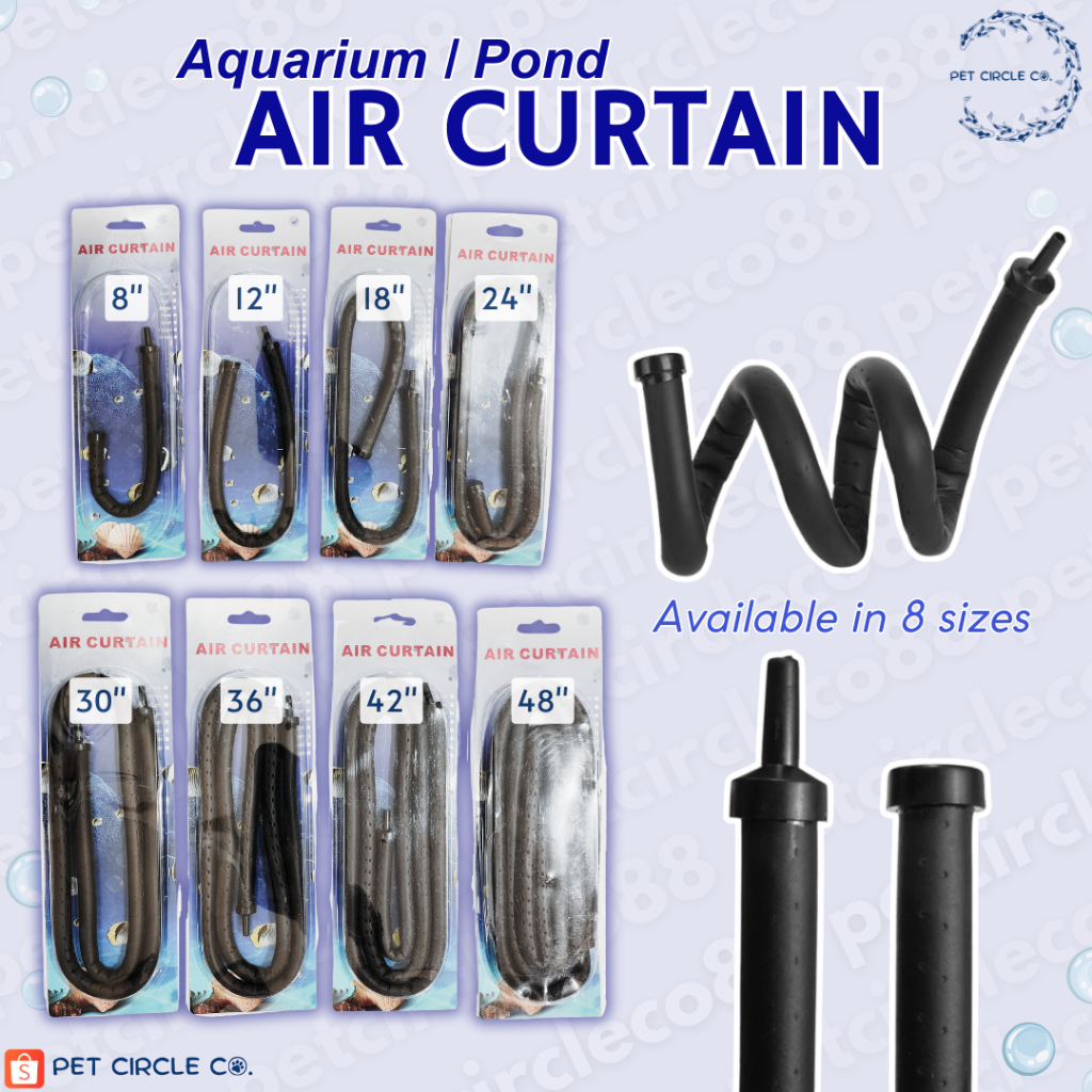 Aquarium Rubber Air Curtain Tube Oxygen Bubble Bar Airstone | Shopee ...