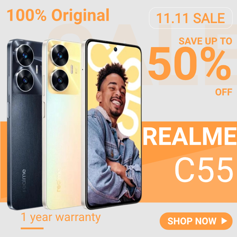 Realme C55 Smartphone |8GB+256GB | MediaTek Helio G88 | 6.72” FHD+ 90Hz ...