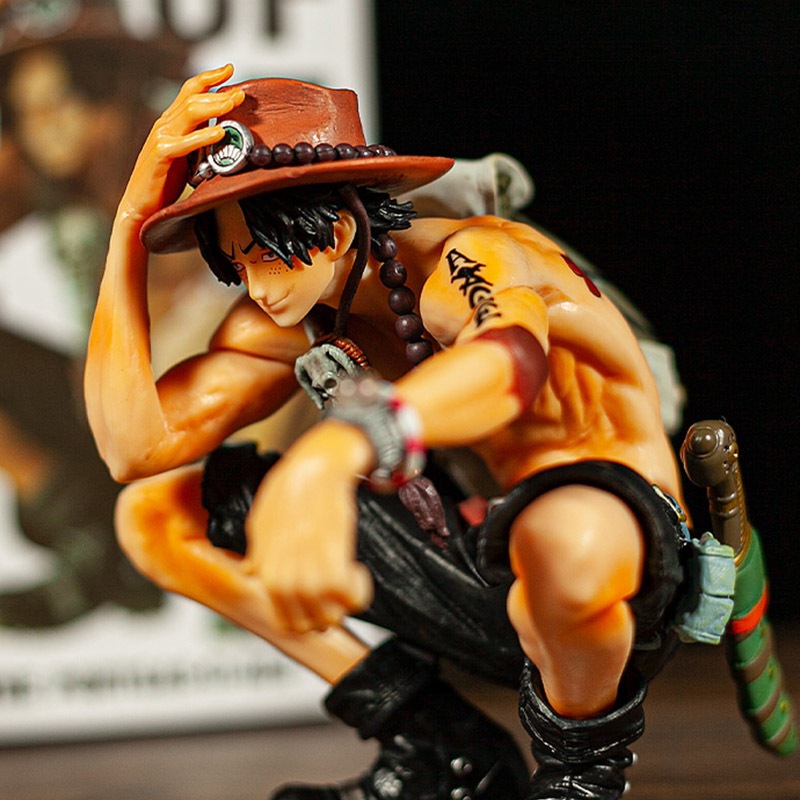 Little akiba one piece ace figure model toy with box | Shopee Philippines