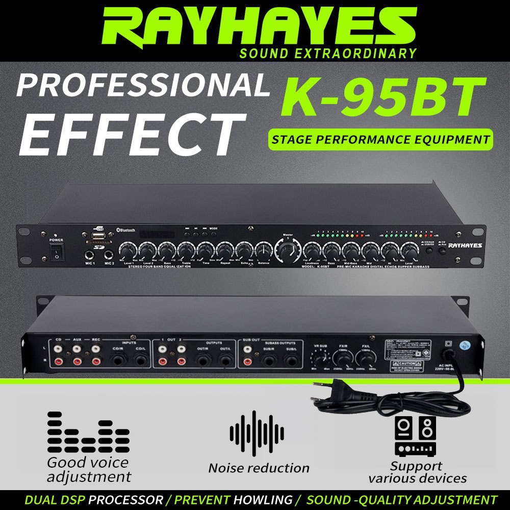 RAYHAYES Mic Mixer Amplifier Professional Audio Equipment Wireless