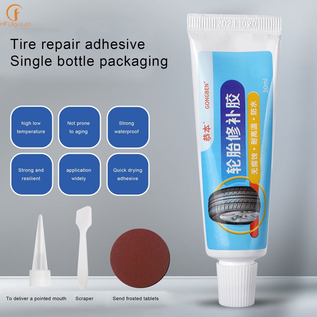 2 PCS 30ml Black Tire Repair Glue Rubber Tire Surface Damage Fast ...