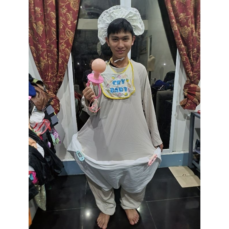 Adult Cry Baby in a Diaper Costume | Shopee Philippines