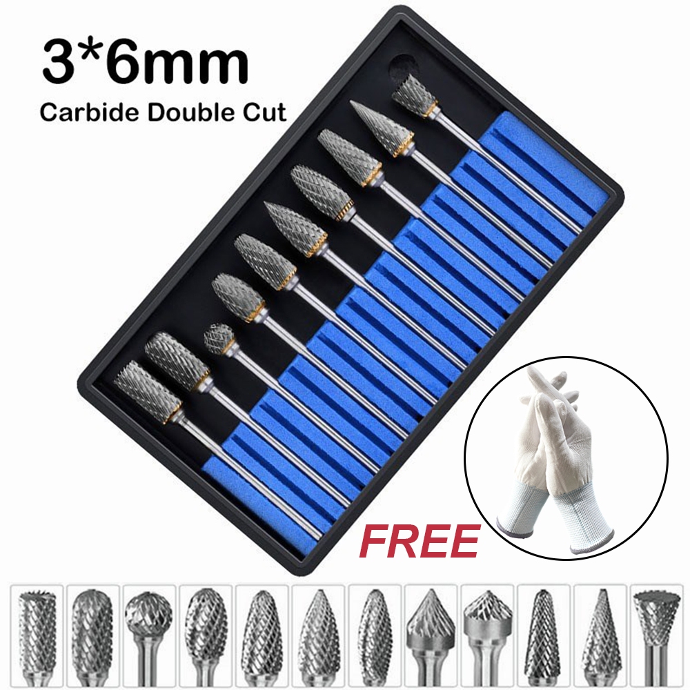 10 Stuks Tungsten Carbide Steel Rotary File Set Slijpmachines