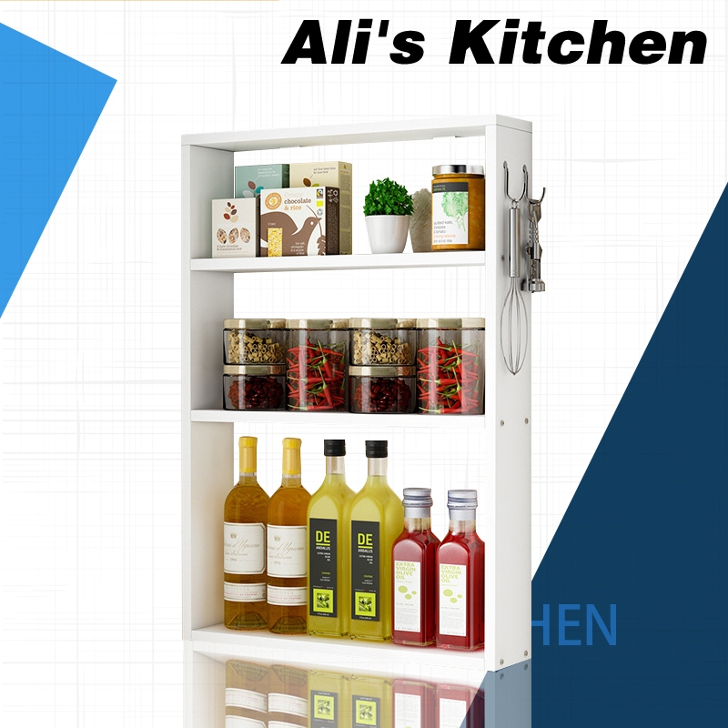 Kitchen storage rack multi-layer wall hanging seasoning rack bathroom ...