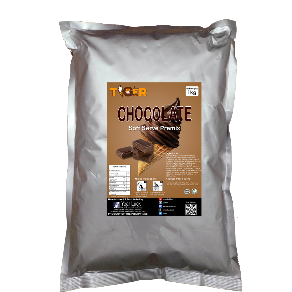 LUCKY TIGER Chocolate Soft Serve Ice Cream Powder Premix 20's Shopee