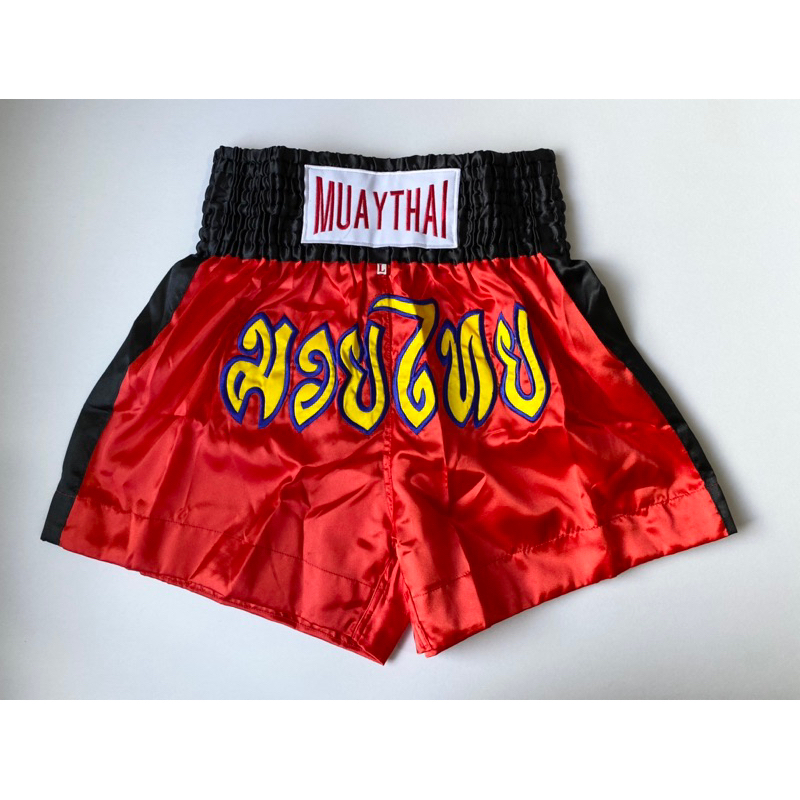 Heartbeat Red Print Pattern Muay Thai Boxing Shorts main image 1