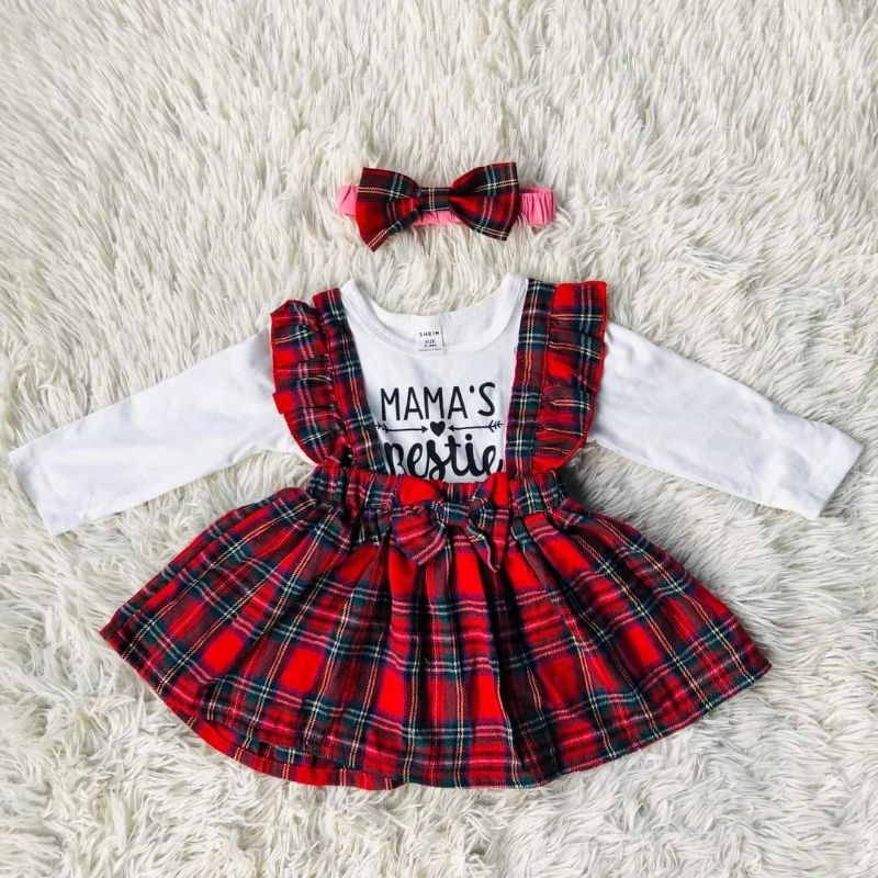 Checkered dress for baby girl (69 months) Shopee Philippines