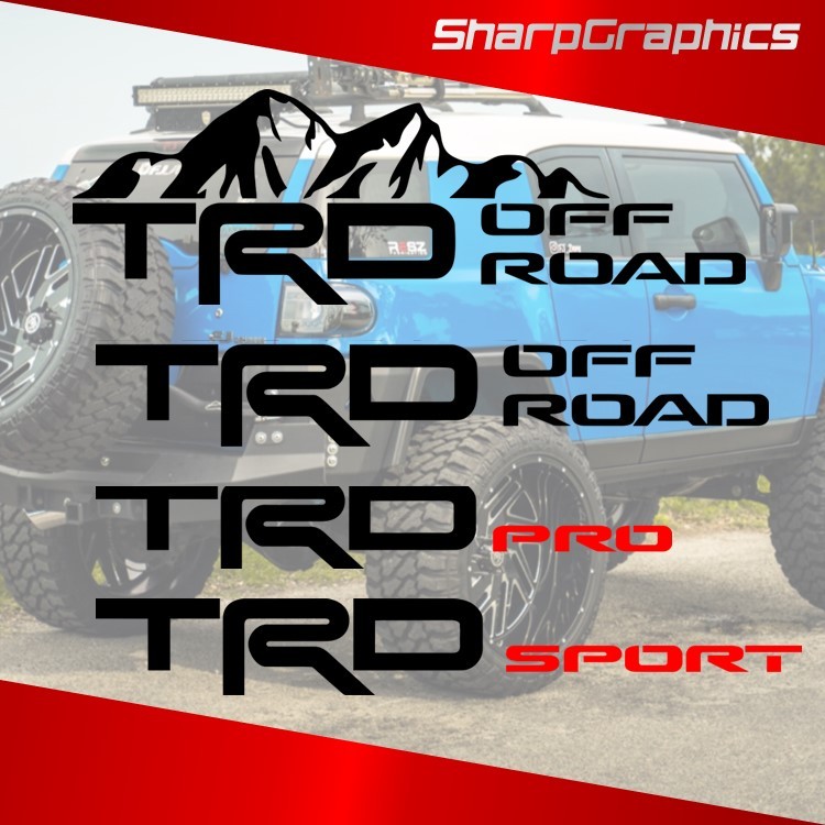 TRD Off Road 4x4 TRD Pro Sticker Decal Shopee Philippines
