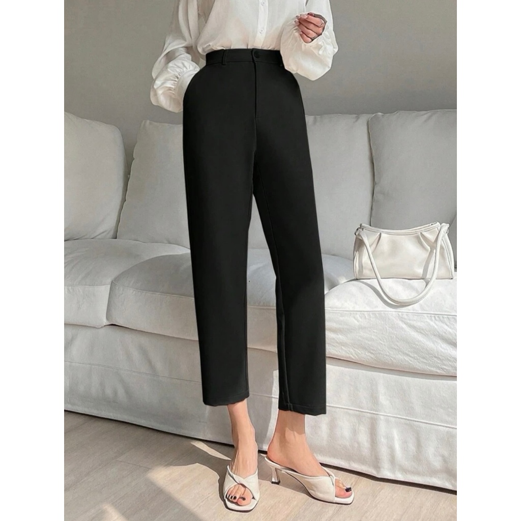 HUILISHI Classic Ankle Cut Trouser for Women Premium Fabric Suit Pants ...