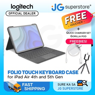  Logitech Combo Touch iPad Air (4th, 5th gen - 2020, 2022)  Keyboard Case - Detachable Backlit Keyboard with Kickstand, Trackpad, Smart  Connector - Oxford Gray; USA Layout : Electronics