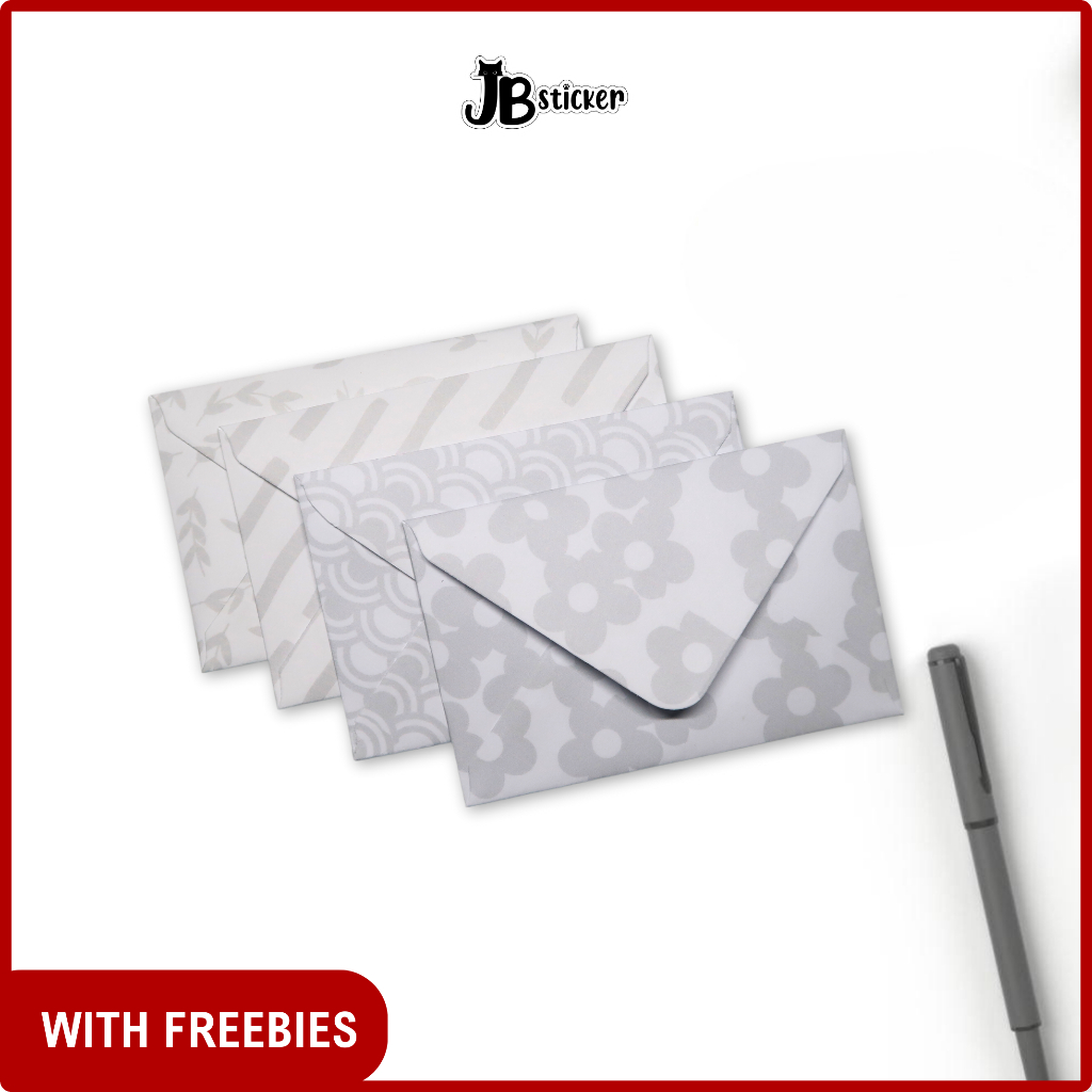 5pcs Gray Pattern Envelope, Toploader Envelope, Card Envelope, Gift