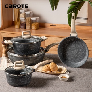 CAROTE 16 Piece Pots and Pans Set Nonstick White Granite Cookware Sets  Induction Cookware Non Stick Cooking - AliExpress