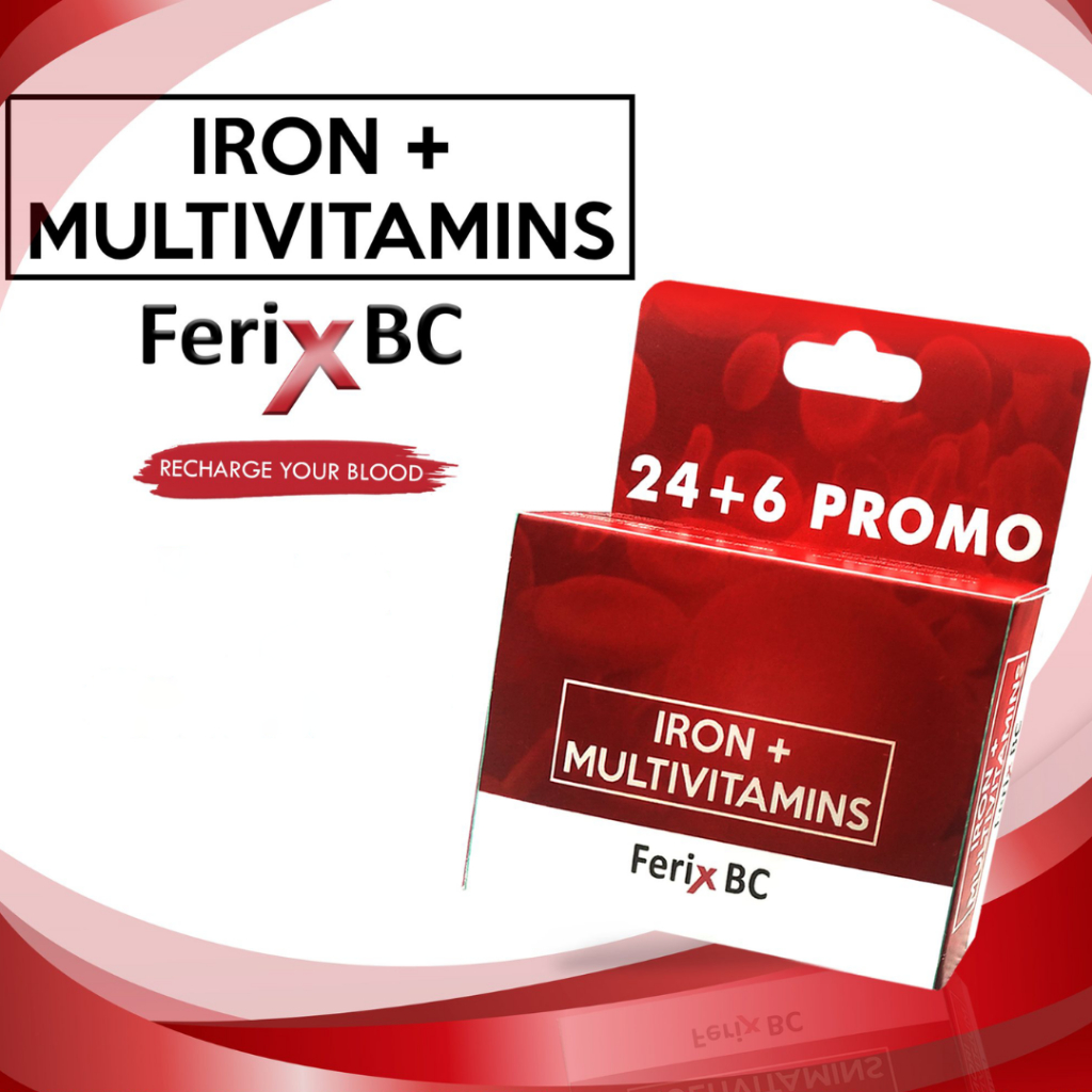Ferix BC - Iron plus Multivitamins 24+6 Promo Capsules for Iron ...