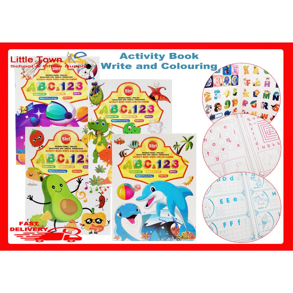 International English Education knowledge Activity Book and Colouring ...