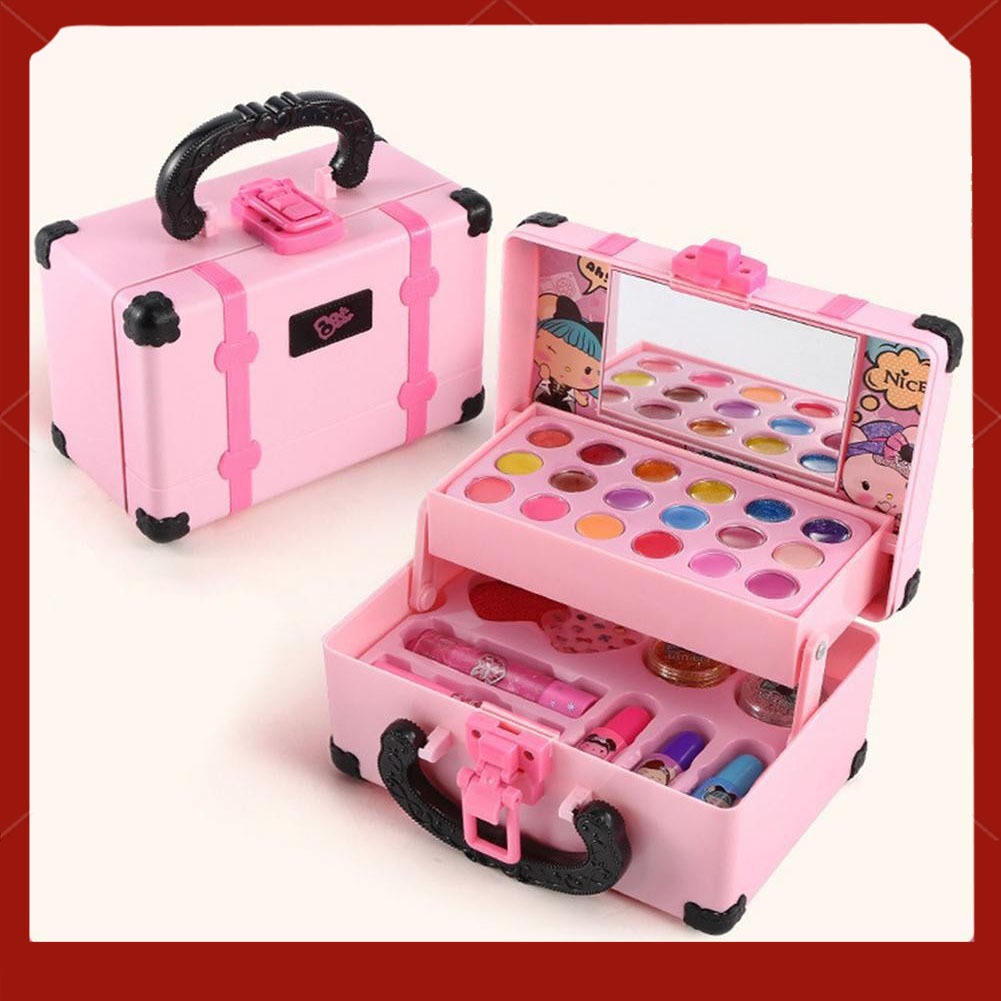 【Spot goods】32PCS Kids Makeup Toys Girls Real Makeup Kit Washable Non ...