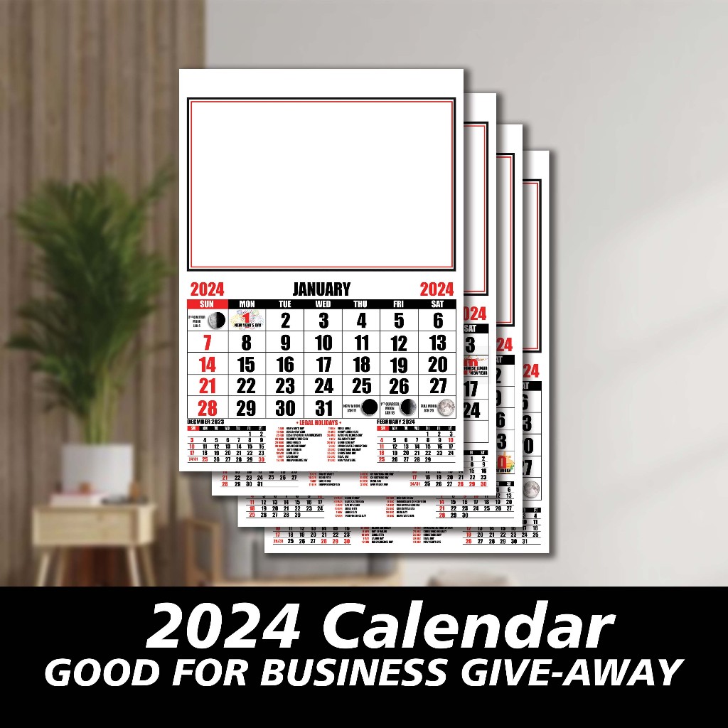 2024 A4 size customize Calendar Shopee Philippines