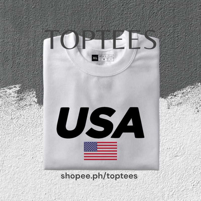 USA FLAG U S A Shirt T shirts Unisex Toptees Shopee Philippines