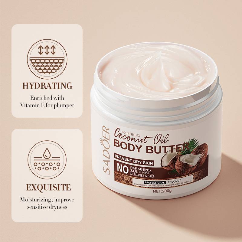 SADOER coconut oil body butter 200g 