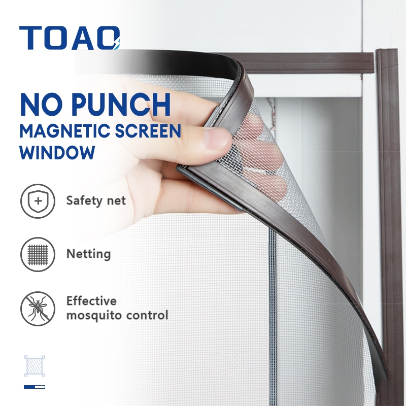 TOAO Window Screen With Frame Customize Magnetic Window Screen Washable ...