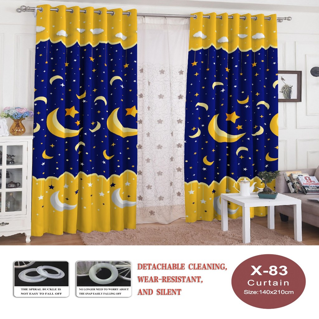 Curtain Makapal At Mahaba Ring Curtain Plastic Door Curtain1pcs Elegant ...