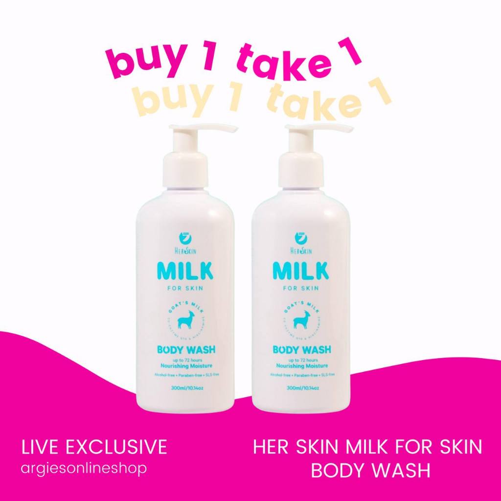AOS BUY1 TAKE 1 Herskin Milk Body Wash with Goat's Milk (200ml