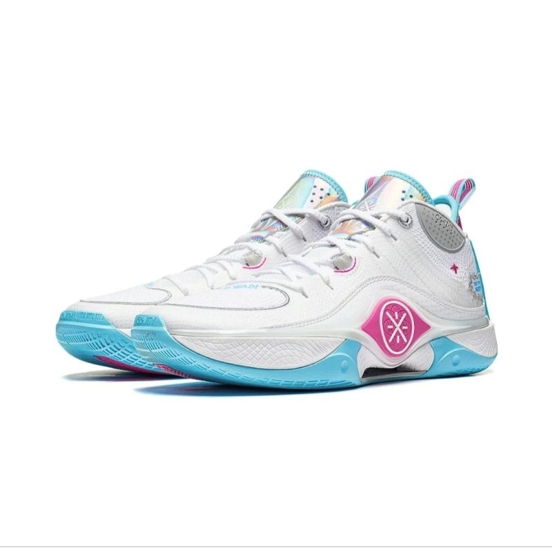 LiNing Way of Wade Shadow 5 “Buzzer Beater” White/ Blue/ Pink | Shopee ...