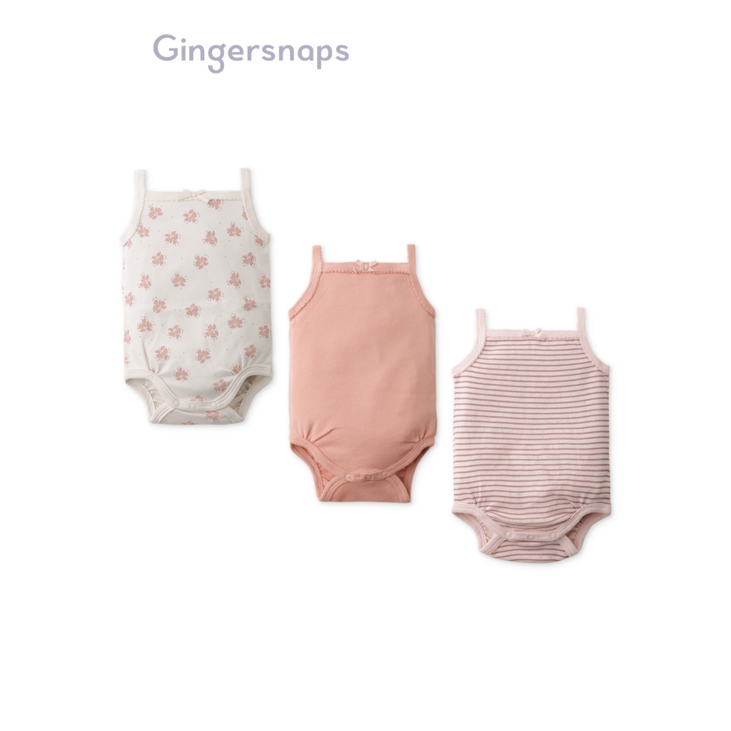 Gingersnaps 3 Pc Strappy Onesies Set Shopee Philippines