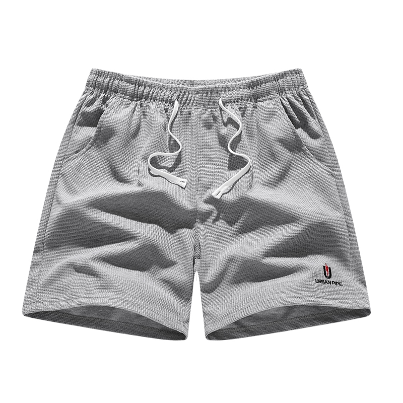 Urabn Pipe Waffle Plain Shorts For Men Above The Knee Casual Garter ...