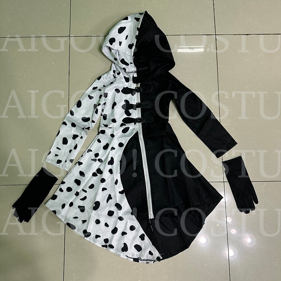 Disney Cruella De Vil Costume for Girls Movie Character Cosplay for ...