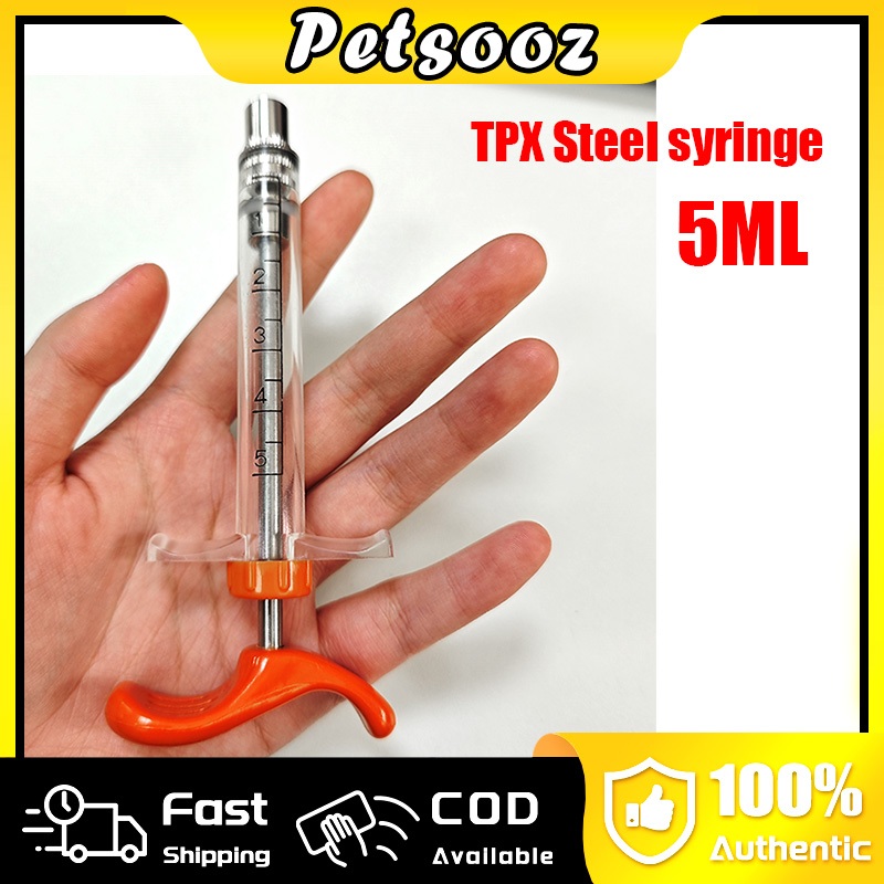 5ml TPX Steel syringe Fiber glass syringe Veterinary animal vaccine ...