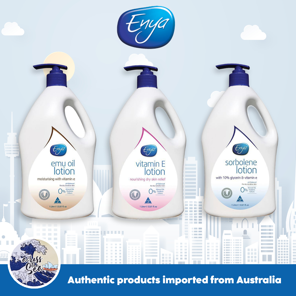 ENYA Emu Oil/ Sorbolene / Vitamin E Lotion (1L) Shopee Philippines