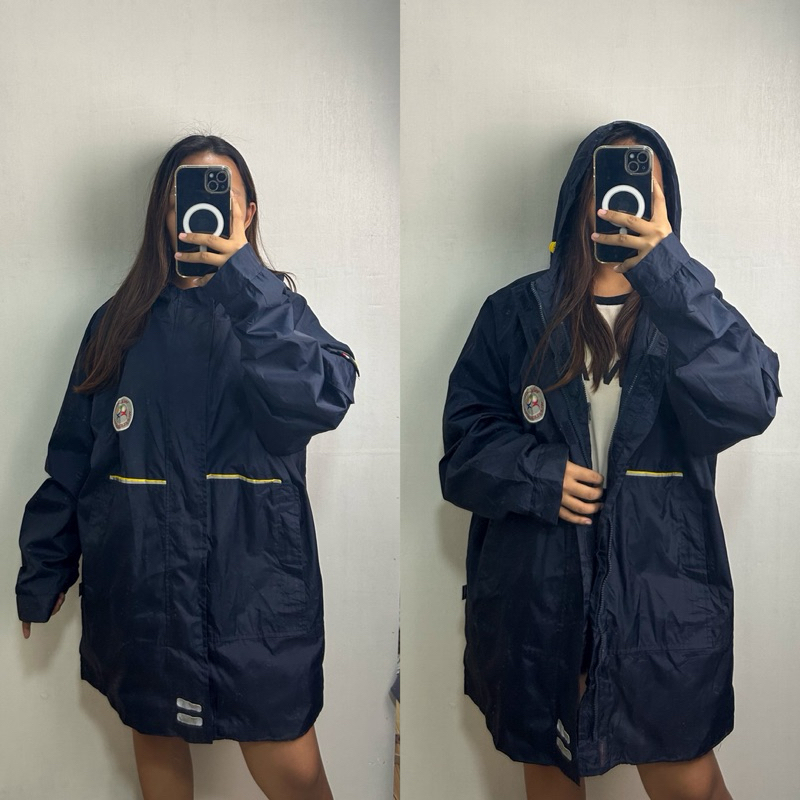 Navy Blue Windbreaker Jacket with Hood Shopee Philippines
