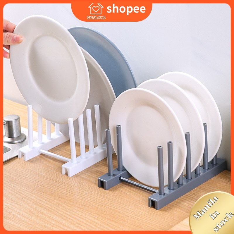 B43 COD Dish Drainer Rack Kitchen Dishes Stand Plate Holder Dish Drying ...