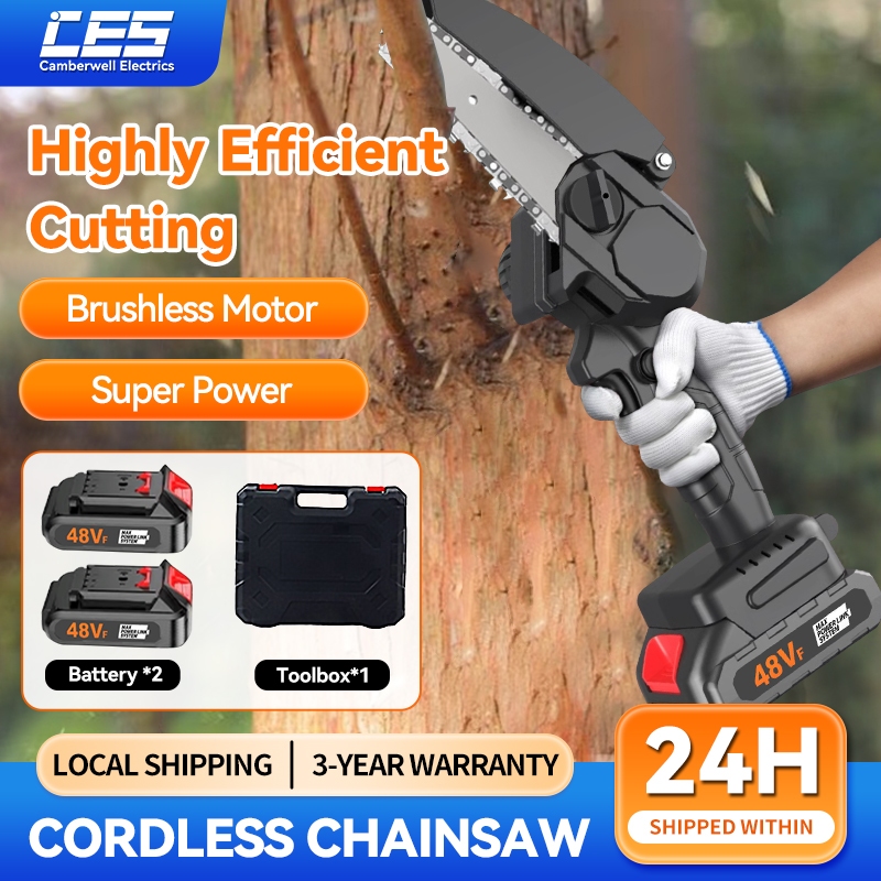 CES Cordless Chainsaw Power Saws with Battery Portable Saw for Wood