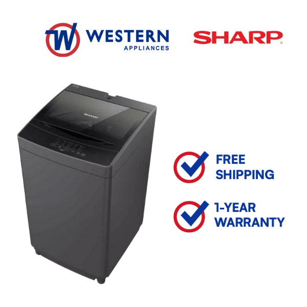 sharp es jn08a9 gy 8.0 kg top load washing machine