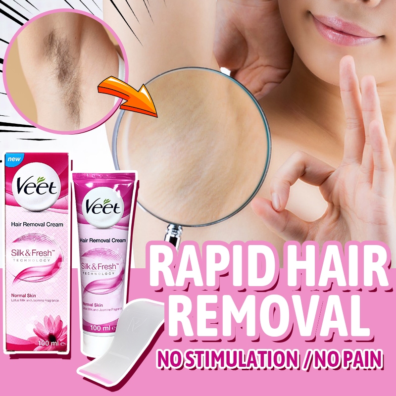 Veet Painless Permanent Hair Removal Cream Underarm Body Arm Leg Private Part Hair Removal 100ml