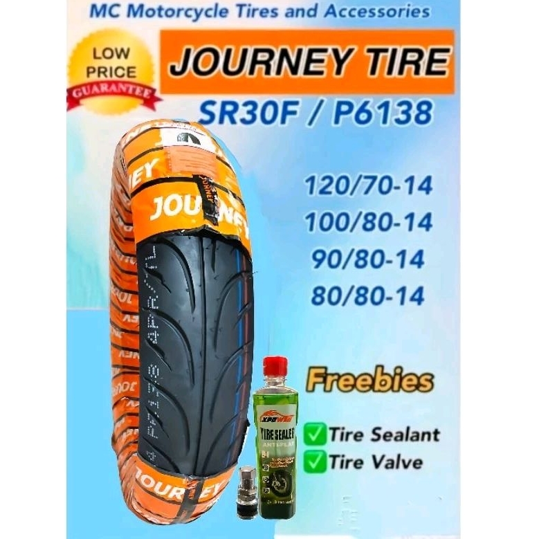 JOURNEY TIRE TUBELESS Size 14 with Sealant and Pito | Shopee Philippines