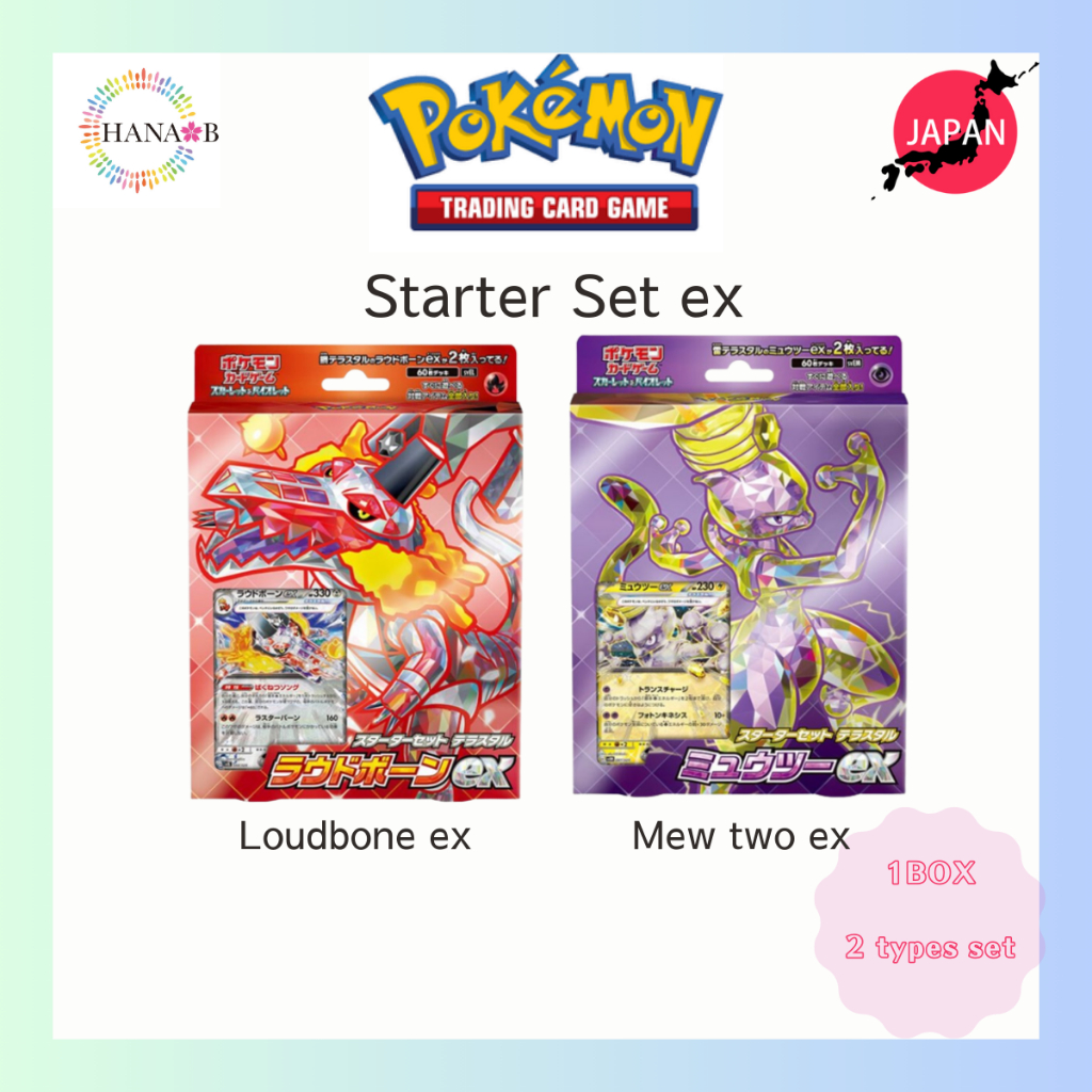 Pokémon Mixed Collection - Scarlet & Violet Starter Set Terrastal Loudbone Ex And Mewtwo Ex And 12 Booster Packs