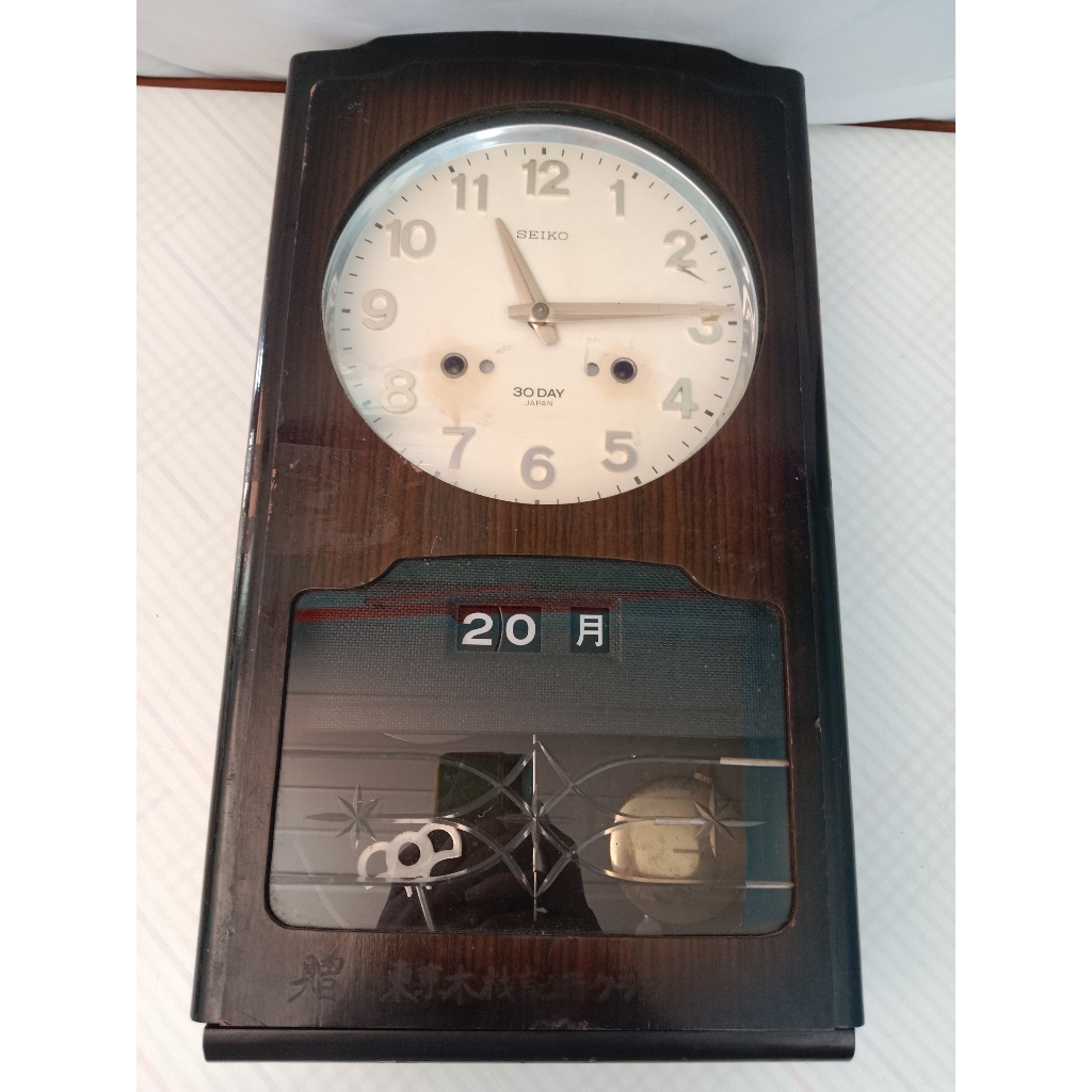 Vintage SEIKO 30 DAY Pendulum Wall Clock Made in Japan As Is Shopee